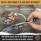 Professional Straight Edge Razors for Men-Premium Straight Disposable Razor Kit for Shaving Hair/Beard-Men&rsquo;s Shave Kit Safety-Straight Edge Razor for Men (Refill blades pack, 10 Units)