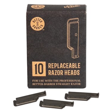 Professional Straight Edge Razors for Men-Premium Straight Disposable Razor Kit for Shaving Hair/Beard-Men&rsquo;s Shave Kit Safety-Straight Edge Razor for Men (Refill blades pack, 10 Units)