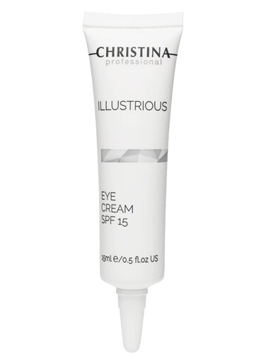 -CHRISTINA- Illustrious Eye Cream with SPF 15 and Hyaluronic Acid   Peptide Cream with Vitamin E for Revitalizing, Nourishing the Skin   Targets Pigmentation, Signs of Aging, Dark Circles 15ml