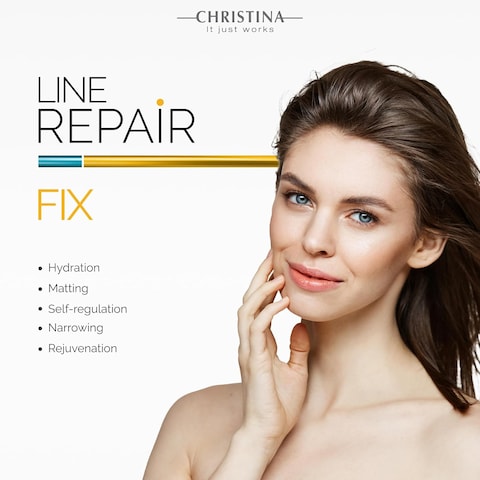 Christina Line Repair Complete Renewal Cream with Glycolic Acid   Anti-Aging AHA Face Repair Cream   Aquaderm Complex for Wrinkle Reduction, Elasticity Boost, and Even Skin Tone 50ml
