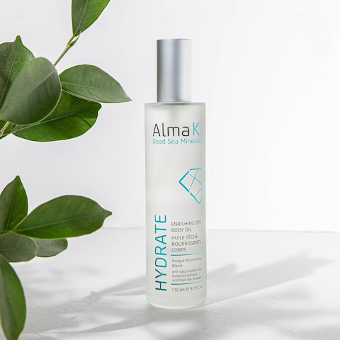 Alma K Enriching Dry Body Oil - Vitamin E Oil for Skin - Body Oil After Shower - With Avocado, Olive, Argan Oils - White Tea and Neroli Scent - 3.7 oz