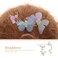 Minkissy Chinese Hair Accessories Hair Sticks With Chain Chinese Hanfu Hair Pins Side Comb Cherry Blossom Headpiece For Women Girls Flower Crystal Pearl Hair Chopsticks