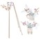Minkissy Chinese Hair Accessories Hair Sticks With Chain Chinese Hanfu Hair Pins Side Comb Cherry Blossom Headpiece For Women Girls Flower Crystal Pearl Hair Chopsticks