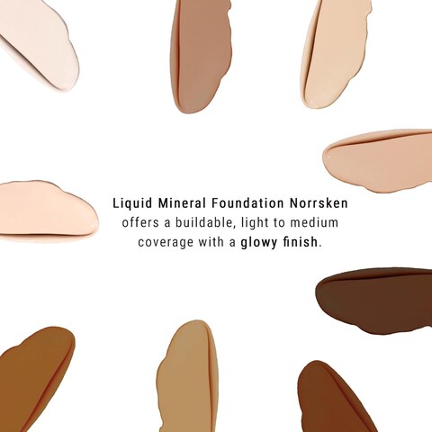 Liquid Norrsken Foundation - Silky Smooth Coverage - Luminous, Dewy Finish for Dry and Dull Skin - Water Resistant and Vegan Makeup - 201 Jorunn - Neutral Extra Light - 1.01 oz