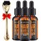 Abera Hair Growth Serum - Natural Regrowth Treatment for Hair &amp; Beard with Biotin &amp; Castor Oil, Economy Combo (3 Serums + Gift)