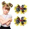2Pcs School Bow Hair Clips for Girls Ruler Hair Accessories Shiny Yellow Black Bow Hairpins Litter Girls Alligator Hair Barrettes for Back to School Students Toddlers Kids Outfit