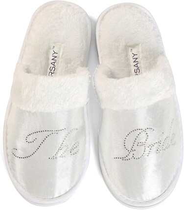 Clear Bride Party Spa Slippers Hen party Wedding Diamante rhinestone crystal hotel honeymoon slippers