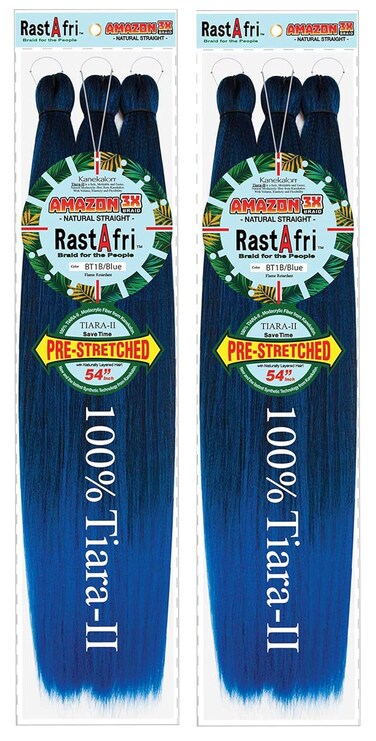 RastAfri Amazon 3X Braid 54" Pre-stretched [2 PACK] (BT1B/BLUE)