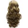 Mxangel Long Black Roots Blonde Ombre Hand Tied Ombre Synthetic Wig Lace Front Heat Resistant Fiber Hair