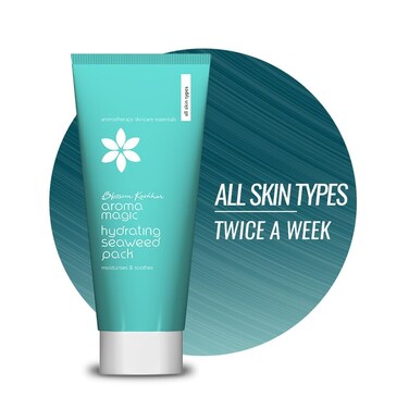 Aroma Magic Hydrating Seaweed Gel Facial Mask   Overnight Face Pack with Aloe Vera   Soothes &amp; Moisturizes Skin   Anti-Aging Mask   for All Skin Types   3.53 Oz/100g