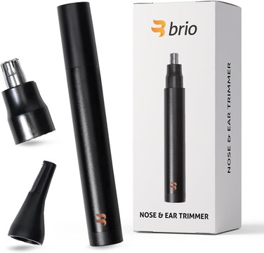 Brio Nose Hair Trimmer for Men, Comfortable Nose Hair Trimmer for Women with Sleek Design, Ear Hair Trimmer for Men Equipped with a 2-Edge Radial Blade