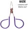 PROFESSIONAL Mini TWEEZERS with Easy Scissor Handle, The BEST PRECISION EYEBROW TWEEZERS Men/Women; PORTABLE Beauty Tools for Facial Hair, Ingrown Hair, Blackhead; 58CC Purple MADE IN MEXICO