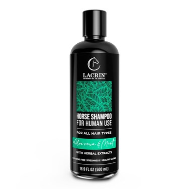 Aloe Vera and Mint Horse Shampoo for Human Use &ndash; As Seen on Shark Tank &ndash; Gentle, Hydrating, Paraben-Free, Sensitive Scalp Shampoo for Hair Growth &amp; Strengthening, 16.9 Fl Oz, 1-Pack