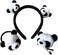 Panda Headband Fur Hair Clip Pin Stretch Hair Tie Hair Accessories for Women