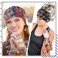 Boho Bandeau Headbands Wide Knot Hair Band Stretch Turban Head Wraps Fashion Hair Accessories for Women 3 Pcs (Exquisite)