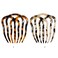 French Twist Hair Side Comb Hollow Out Wavy 7 Teeth Acetate Tortoise Hairpin Hair Pins For Buns Blonde, dark tortoiseshell