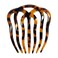 French Twist Hair Side Comb Hollow Out Wavy 7 Teeth Acetate Tortoise Hairpin Hair Pins For Buns Blonde, dark tortoiseshell
