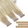 6D First Generation Hair Piece, 100% Real Natural Hair Extensions, Can Perm and Dye Hair No Tangling, Ten Bunches in a Row (16Inch, #4/27/4）