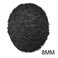 Afro Toupee For Black Men Afro Wavy Kinky Curly African American Men Human HairPieces Replacement SystemsThin Skin Male Prothesis Wig Black Hair Units (1B# OFF BLACK-8MM)