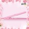 Flat Iron Curler, 2.8 X 0.7Inch Mini Simple Hair Straightener, for Curly Hair Straight Hair(pink, European plug)
