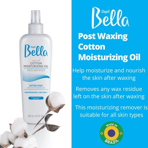 Depil Bella Post Waxing Oil Moisturizing Remover   Cotton Seed Oil for Soft and Smooth Skin   500ml