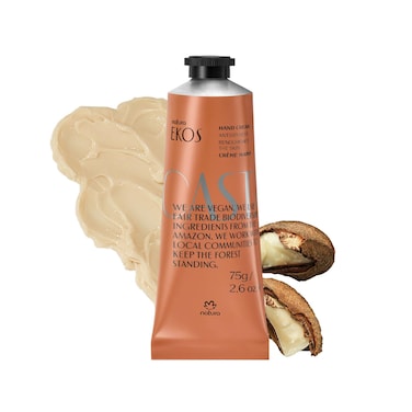 natura - Ekos Castanha (Brazil Nut) Hand Cream - Anti-Dryness Hand Balm - 24-Hour Deep Hydration Skin Moisturizer - Vegan Skin Care - Brazilian Beauty Secrets - Self Care &amp; Body Care - 2.6oz (75g)