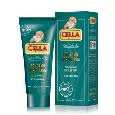 CELLA MILANO, Organic Aftershave Balm with Aloe Vera, Soothes &amp; Moisturizes, 100 ml, Made in Italy