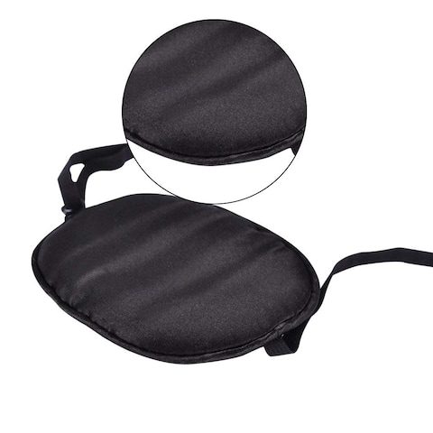 Silk Elastic Eye Patches,Amblyopia Strabismus No Leakage Lazy Eye Patches Adjustable Smooth Soft and Comfortable Visual Acuity Recovery Eye Patch for kids 2 Pack(Black and Pink)