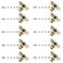 10 Pcs Metal Cute Honeybee Hairpins Rhinestone Bee Hair Clips Hair Side Clip Barrette Bobby Pin Hair Accessories for Women Girls (Yellow)