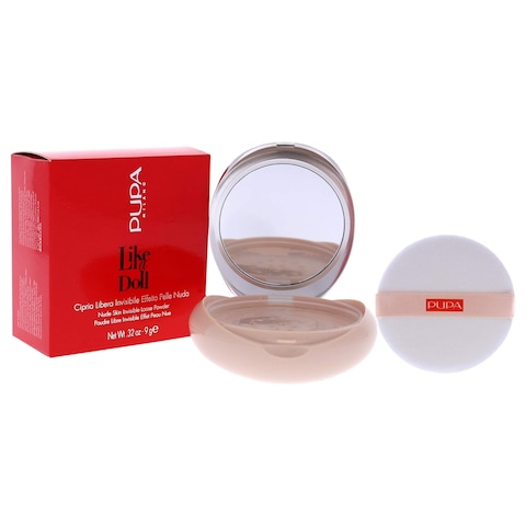 PUPA Milano Like A Doll Loose Powder 001 Light Beige - Soft Powder for Smooth, PHOTOREADY Complexion - Enriched with Hydrating Cottonseed Extract - Blurs FIne Lines and Uneven Texture - 0.32 oz