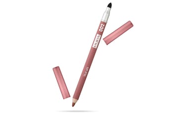 Pupa Milano True Lips Blendable Lip Liner - Dual-Ended Matte Lining Color and Brush - Light and Creamy, Hydrating, High Pigment, Smudge Proof Formula - Paraben Free - 002 Tea Rose - 0.042 oz