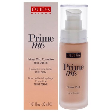 PUPA Milano Prime Me Corrective Face Primer - Pre Make-Up Face Base - For Dull-Looking And Lifeless Skin - Evens Out The Skin Tone, Giving It A Glowing And Fresh Appearance - 005 Peach - 1 Oz