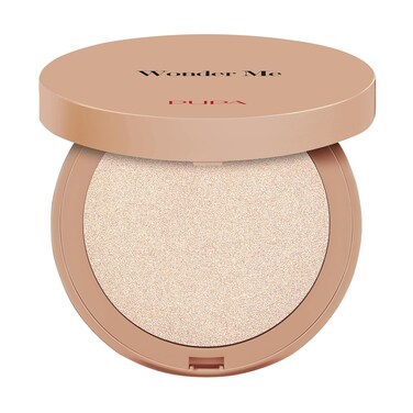 Pupa Milano Wonder Me Glow - Lightweight Makeup Powder - Face Highlighter with Ultra-Fine Pearls - Talc-Free - 101 Rose Gold - 0.264 oz
