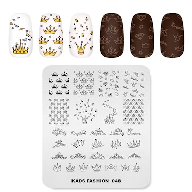 Nail Stamping Plate Fashion Crown Rich Luxury King Queen Theme Multi-Pattern Stamp Print Image Stamp Template Nail Art for Nail Design By Rolabling