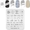 Nail Stamping Plate Fashion Party Letters Words Dots Drop Theme Multi-Pattern Stamp Print Image Stamp Template Nail Art for Nail Design By Rolabling