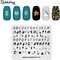 Nail Stamping Plate Fashion Geometry Words Letters Stars Patterns Theme Multi-Pattern Stamp Print Image Stamp Template Nail Art for Nail Design