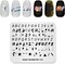 Nail Stamping Plate Fashion Geometry Words Letters Stars Patterns Theme Multi-Pattern Stamp Print Image Stamp Template Nail Art for Nail Design