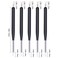 5pcs Nail Art Dotting Tools Pen Dual Head UV Gel Carving Pen Nail Silicone Brushes Set Pottery Clay Sculpting Tools Modeling Painting Drawing Tool DIY Art Craft (Black)