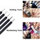 5pcs Nail Art Dotting Tools Pen Dual Head UV Gel Carving Pen Nail Silicone Brushes Set Pottery Clay Sculpting Tools Modeling Painting Drawing Tool DIY Art Craft (Black)