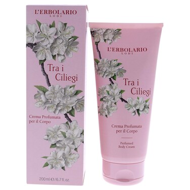 L&rsquo;Erbolario Trai I Ciliegi Perfumed Body Cream - Moisturizing Cream for Dry Skin - Cherry Blossom Extract - With Coconut and Cocoa Butter - 6.7 oz