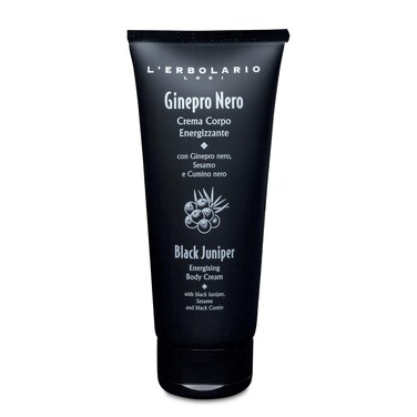L&rsquo;Erbolario Black Juniper Energizing Body Cream - Moisturizing Cream for Dry Skin - Juniper, Coconut and Cocoa Butters - Smoothing Skin Care - 6.7 oz