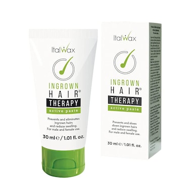 Italwax Ingrown Hairs Therapy Active Paste 30ml / 1fl.oz - Tea Tree Oil - Prevents and eliminates ingrown hairs and bumps - Ideal for face delicate areas