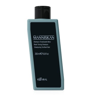 M&auml;nniskan Black Toning Shampoo, 250ml - Revitalizing Shampoo for Grey and White Hair with Black Carbon and Blackberry Vinegar