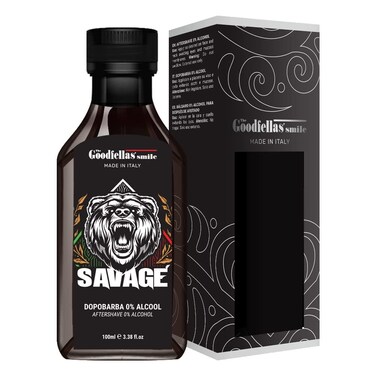 The Goodfellas' smile Alcohol-Free Soothing Aftershave Splash/Tonic, Made in Italy, 100 ml, 3.38 oz (SAVAGE/Bergomot &amp; Lemon)