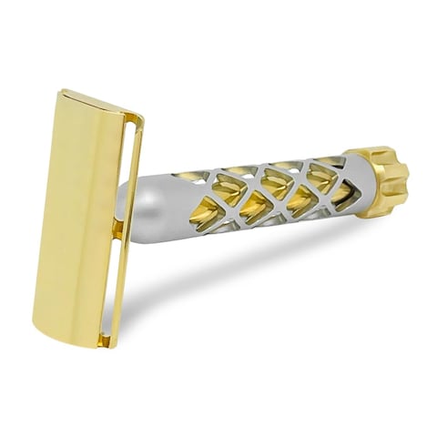 The Goodfellas&#39; Smile, THE VALYNOR Double Edge Safety Razor - CNC Machined Brass and Aluminum - Delivers a close and comfortable Shave - Made by Hand in Italy