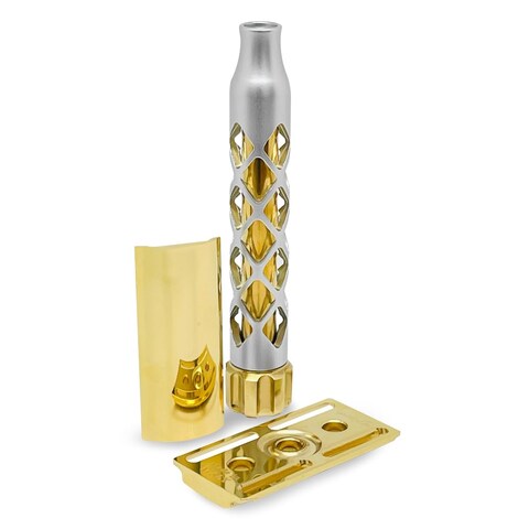 The Goodfellas&#39; Smile, THE VALYNOR Double Edge Safety Razor - CNC Machined Brass and Aluminum - Delivers a close and comfortable Shave - Made by Hand in Italy