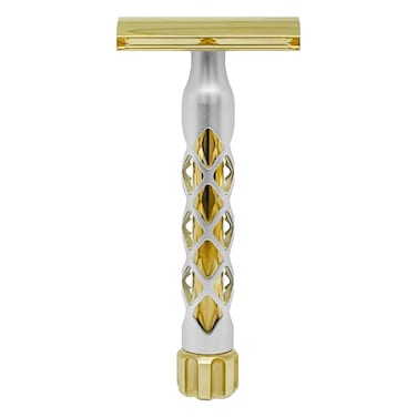 The Goodfellas' Smile, THE VALYNOR Double Edge Safety Razor - CNC Machined Brass and Aluminum - Delivers a close and comfortable Shave - Made by Hand in Italy