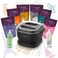 Italwax Brazilian Waxing Kit for Professional Hair Removal at Home - Easy-to-Use Wax Warmer with 6 Packs of Hard Wax Beads (3.52 oz each), Pre &amp; Post Lotions, and Applicator Sticks