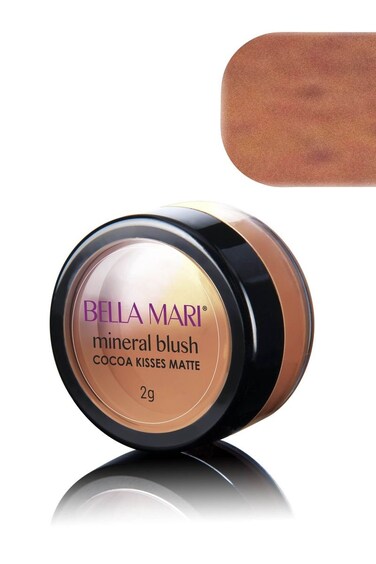 Bella Mari Natural Mineral Blush, Cocoa Kisses, Matte; 0.1oz