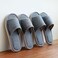6 Pair of Open Toe Breathable Slippers,Solid Color Casual Slippers,Spa Slippers for Guests, Hotel, Travel, Unisex Universal Size Washable (6 gray large size)